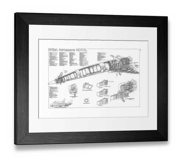 Framed Print : BAe Hotol Cutaway Poster Framed Print : BAe Hotol Cutaway Poster