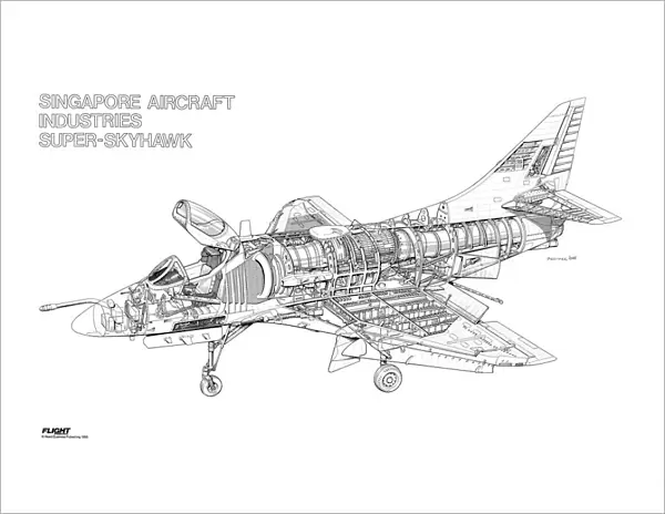 Singapore Aircraft Industries Super Skyhawk Cutaway Drawing