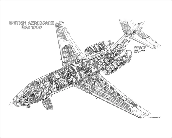 BAe 1000 Cutaway Drawing