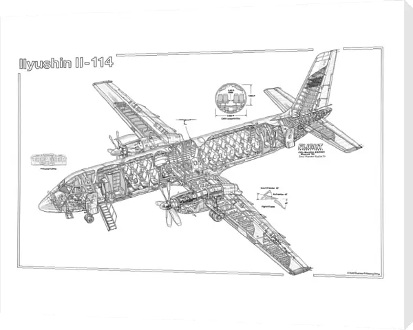 Ilyushin IL-114 Cutaway Drawing