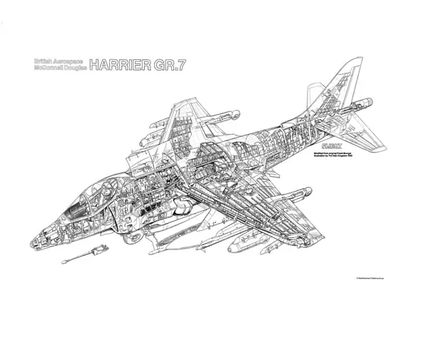 BAe Harrier GR7 Cutaway Drawing