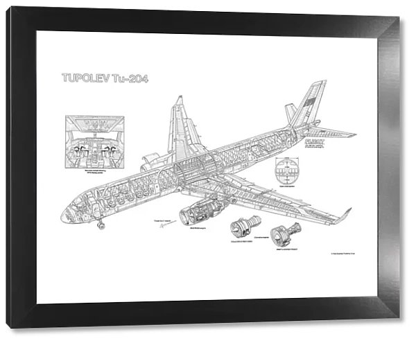 Tupolev Tu-204 Cutaway Drawing