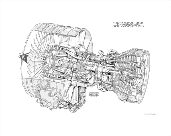 CFM56-5C Cutaway Drawing