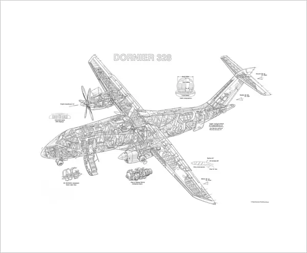 Dornier 328 Cutaway Drawing