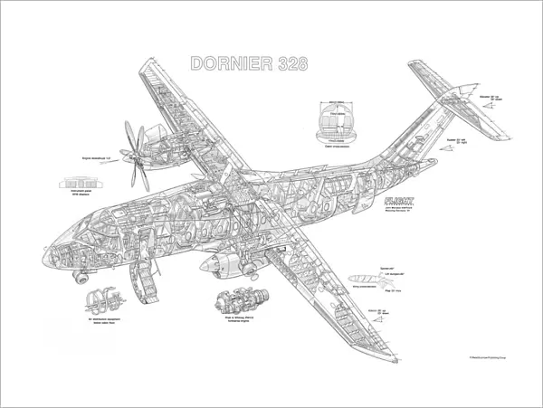 Dornier 328 Cutaway Drawing