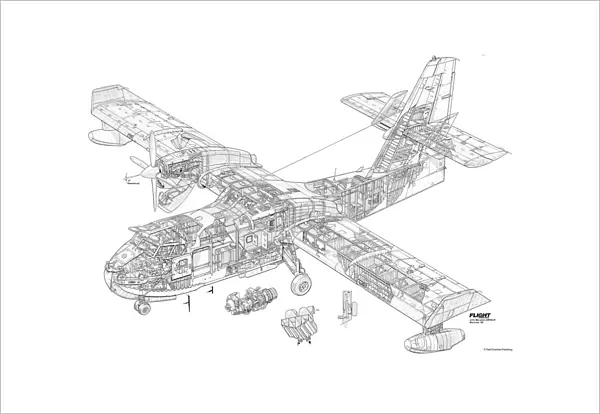 Canadair CL415 Cutaway Drawing