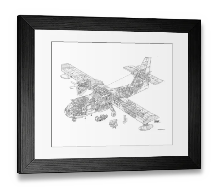 Framed Print : Canadair CL415 Cutaway Drawing Framed Print : Canadair CL415 Cutaway Drawing