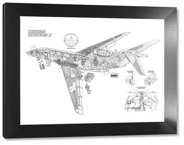Cessna Citation X Cutaway Drawing