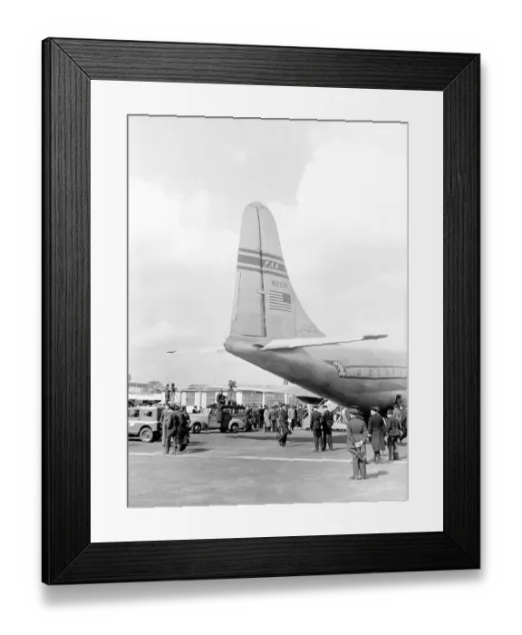 Framed Print : Boeing 377 Stratocruiser Pan-Am N1028V Heathrow 1949 (c) The Flight Collection Not to be reproduced without permission Framed Print : Boeing 377 Stratocruiser Pan-Am N1028V Heathrow 1949 (c) The Flight Collection Not to be reproduced without permission
