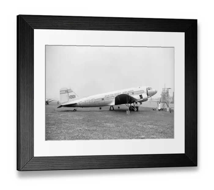 Framed Print : Douglas DC-3 North-West Airlines G-AGHF Croydon 1949 (c) The Flight Collection Not to be reproduced without permission Framed Print : Douglas DC-3 North-West Airlines G-AGHF Croydon 1949 (c) The Flight Collection Not to be reproduced without permission