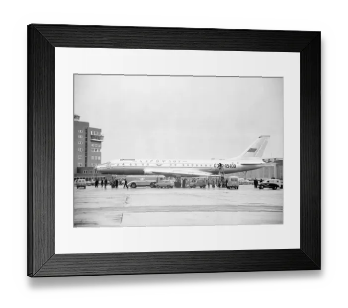 Framed Print : Aeroflot Tupolev TU104 Camel 1st Visit to Heathrow