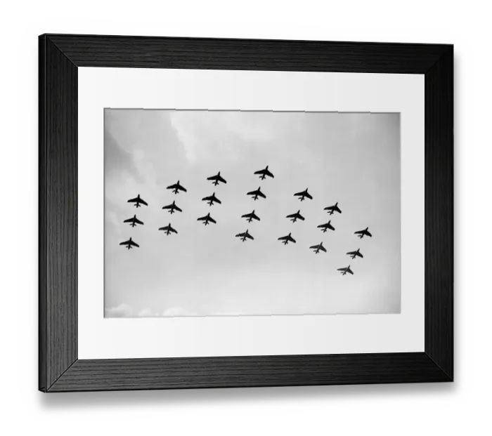 Framed Print : Hawker Hunter Formation 111 Sqn RAF SBAC 1961 Framed Print : Hawker Hunter Formation 111 Sqn RAF SBAC 1961