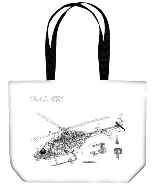Bell 407 Cutaway Drawing