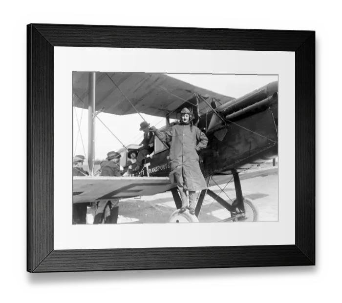 Framed Print : DH16 Pilot and passengers Framed Print : DH16 Pilot and passengers