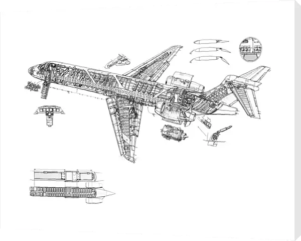 Boeing 717 Cutaway Drawing