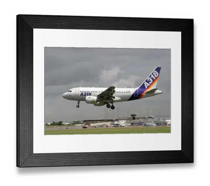 Framed Print : F-WWIA. A.318 prototype landing Rwy 33 at BHX Framed Print : F-WWIA. A.318 prototype landing Rwy 33 at BHX