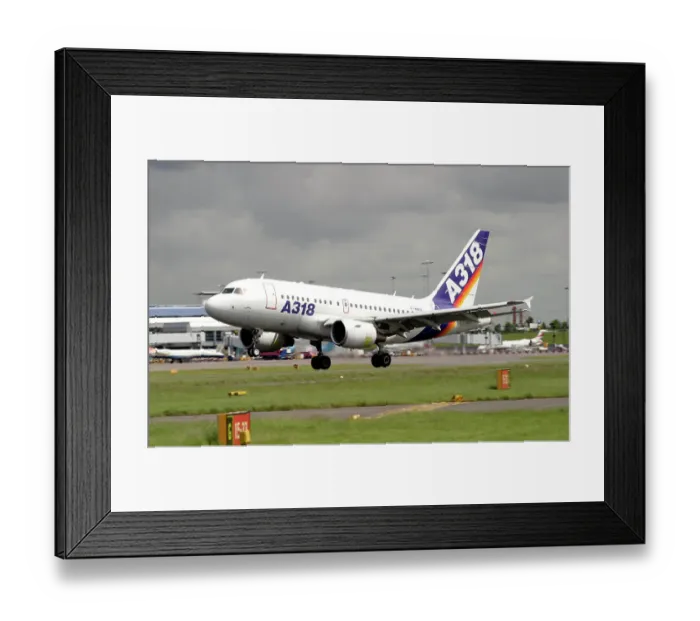 Framed Print : F-WWIA. Airbus A.318 touching down Rwy 33 at BHX Framed Print : F-WWIA. Airbus A.318 touching down Rwy 33 at BHX