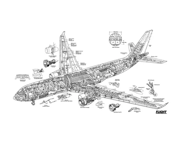 Airbus A330-200 Cutaway Poster
