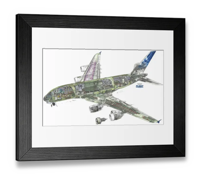 Framed Print : Airbus A380-800 Framed Print : Airbus A380-800