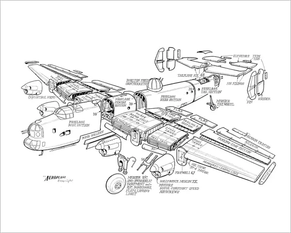 Handley Page Halifax II Cutaway Drawing