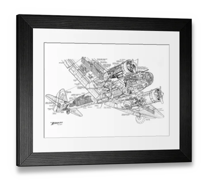 Framed Print : Junkers Ju88 Cutaway Drawing Framed Print : Junkers Ju88 Cutaway Drawing