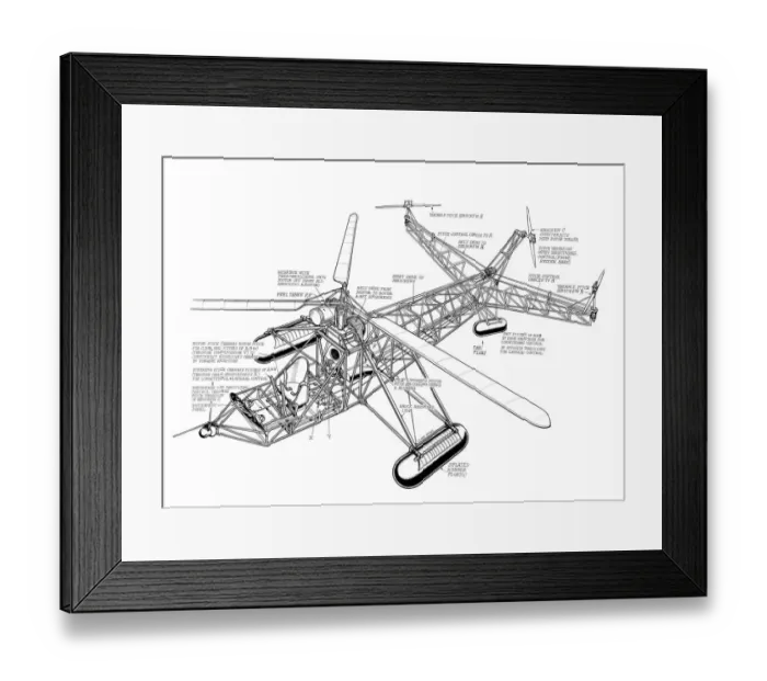 Framed Print : Sikorsky VS300 Cutaway Drawing Framed Print : Sikorsky VS300 Cutaway Drawing