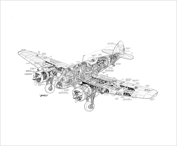 Bristol Beaufighter Cutaway Drawing