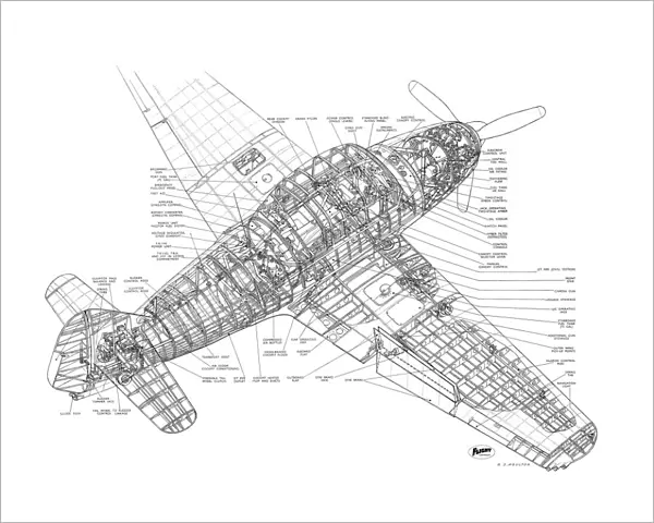 Avro 701 Athena Cutaway Drawing