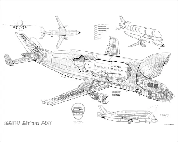 Airbus A300-600ST Beluga Cutaway drawing