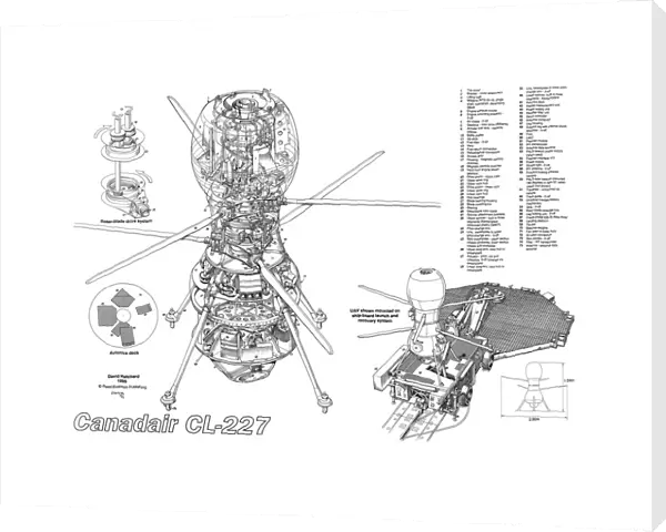 Canadair CL-227 Cutaway Drawing