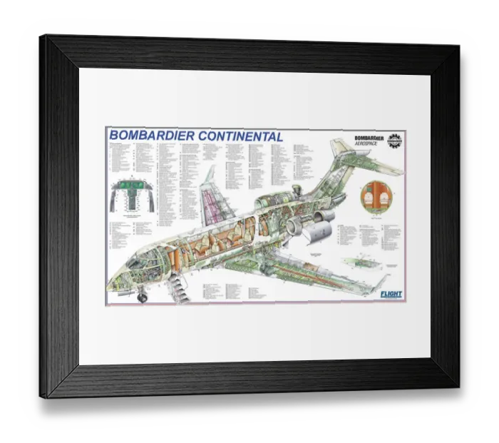 Framed Print : Bombardeir Continental Cutaway Poster