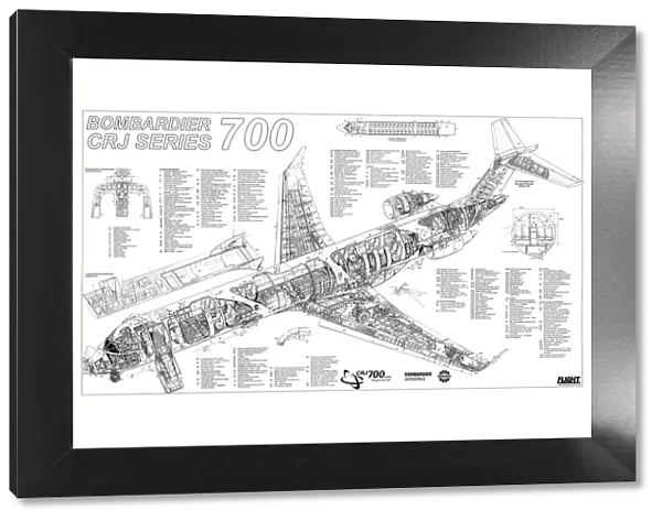 Bombardier CRJ700 Cutaway Poster