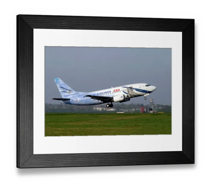 Framed Print : OK-DGL. CSA 737-500 in 80th Anniversary special scheme taking off rwy 33 at BHX Framed Print : OK-DGL. CSA 737-500 in 80th Anniversary special scheme taking off rwy 33 at BHX