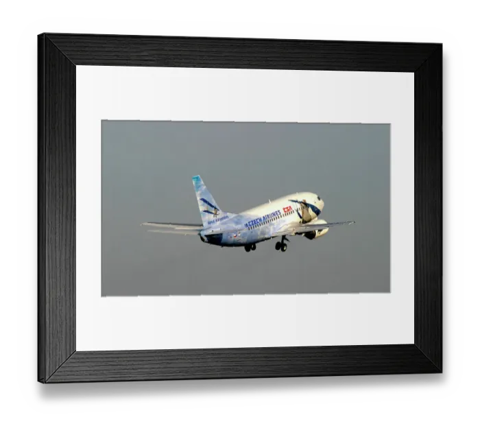 Framed Print : OK-DGL. The Brandenberg CSA 80th Anniversary Special Livery climbing out of BHX Framed Print : OK-DGL. The Brandenberg CSA 80th Anniversary Special Livery climbing out of BHX