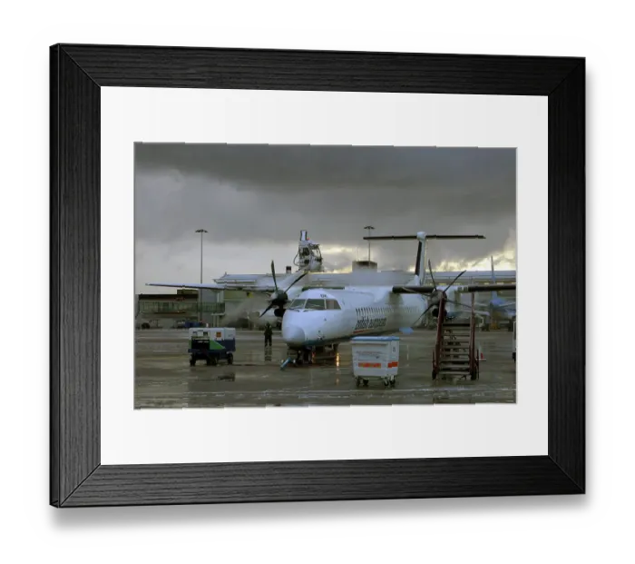 Framed Print : Dash 8 de-ice Framed Print : Dash 8 de-ice