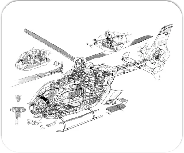 Eurocopter EC-135 Cutaway Drawing