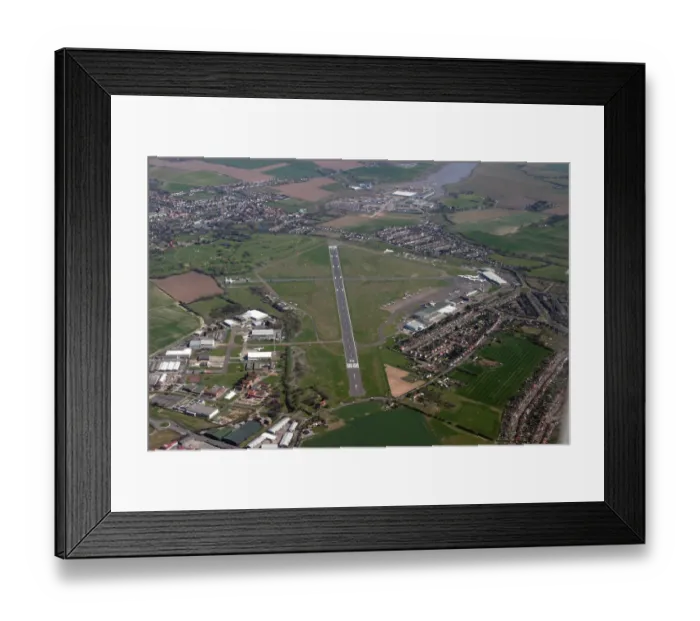 Framed Print : Aerial: Southend Airport from 3, 000 feet Framed Print : Aerial: Southend Airport from 3, 000 feet