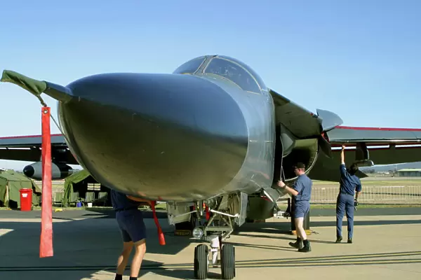 F. 111. RaF F.111 being pre-flight checked at Avalon
