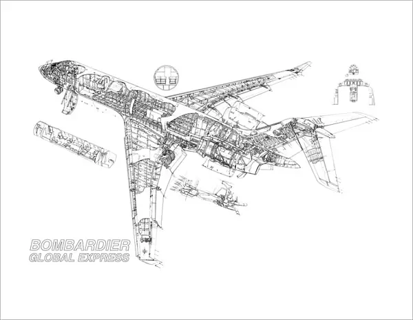 Bombardier Global Express Cutaway Drawing