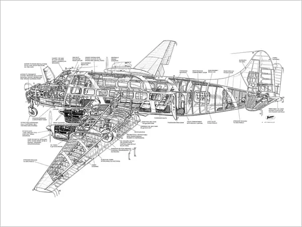 DH114 Heron Cutaway Drawing