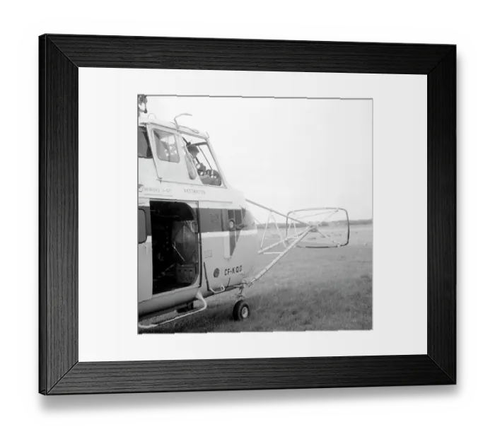 Framed Print : Sikorsky S55 with Geo-magnetic probe Framed Print : Sikorsky S55 with Geo-magnetic probe