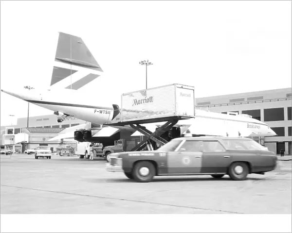 BAe Concorde on Boston to Paris round trip event 1974