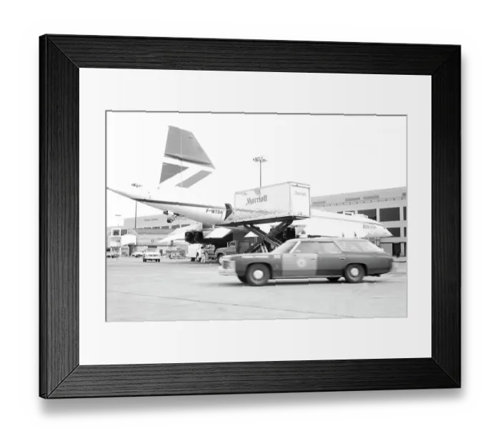 Framed Print : BAe Concorde on Boston to Paris round trip event 1974