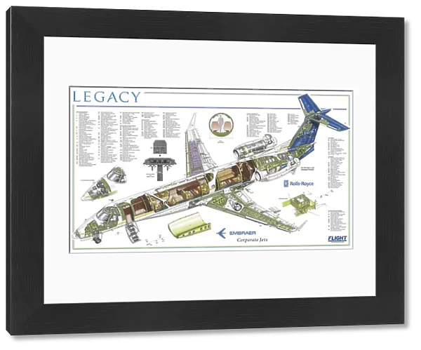 Embraer Legacy Cutaway Poster