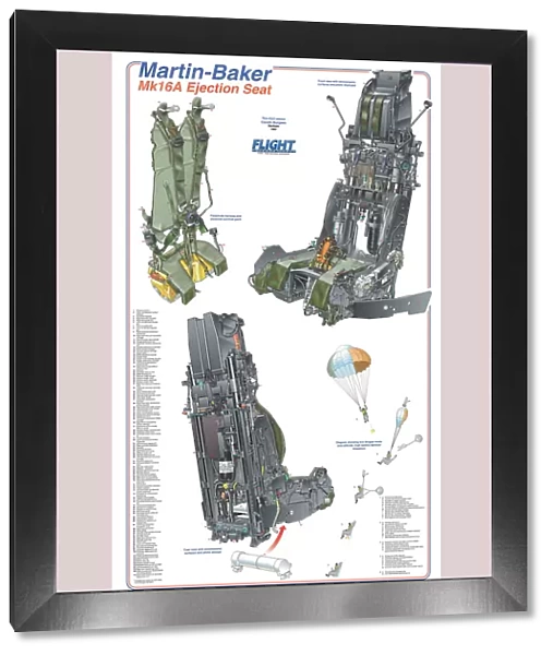 Martin Baker Mk16A Ejector Seat Cutaway Poster