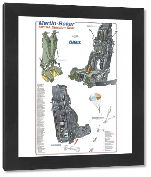Martin Baker Mk16A Ejector Seat Cutaway Poster