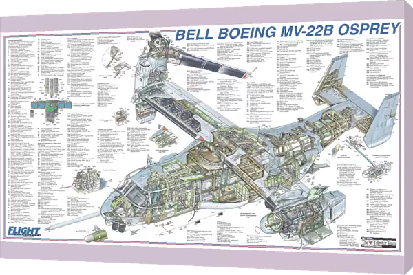 Bell Boeing MV-22B Osprey Cutaway Poster