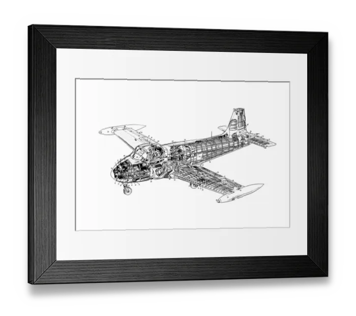 Framed Print : BAC Jet Provost T3 Cutaway Drawing Framed Print : BAC Jet Provost T3 Cutaway Drawing