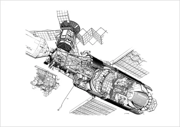 NASA Skylab Cutaway Drawing