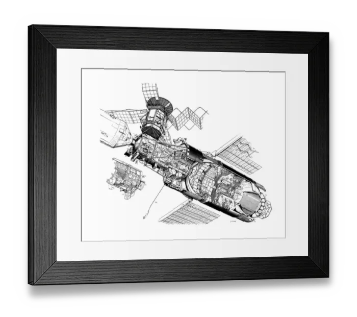 Framed Print : NASA Skylab Cutaway Drawing Framed Print : NASA Skylab Cutaway Drawing